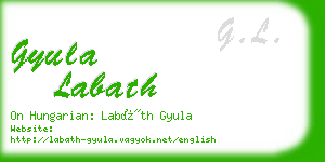 gyula labath business card